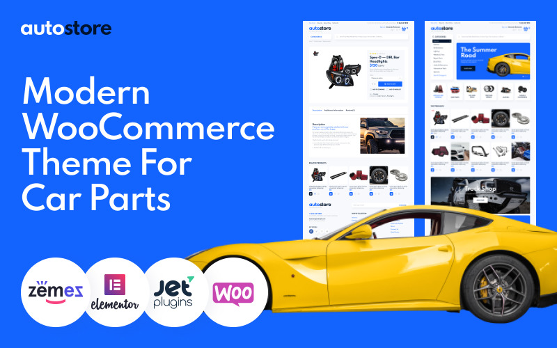 автомобильные запчасти elementor woocommerce тема