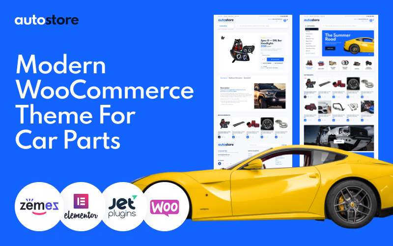 AutoStore - Tema para WooCommerce de Elementor de piezas de automóvil