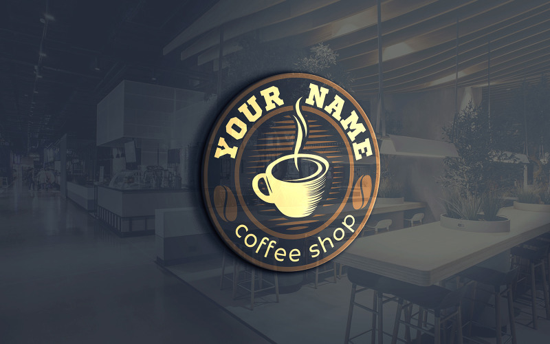 Download Шаблон логотипа "Coffe Logo Template" / Coffe Logo Template - Шаблон логотипа на тему графика coffee,shop,logo,template
