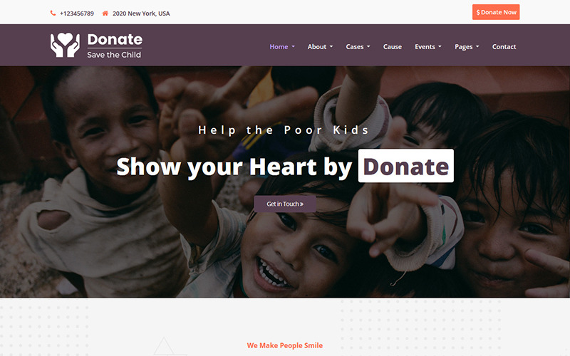 Doneren - HTML5-sjabloon voor liefdadigheid