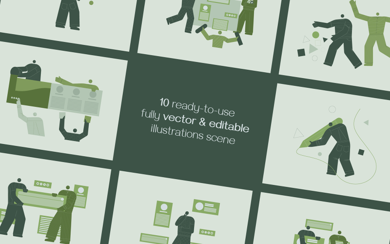 Download Иллюстрация "Jeanneret - Illustration" / Jeanneret - Illustration - Иллюстрация на тему графика illustration,set,pack,vector,work,project,teamwork,startup,business