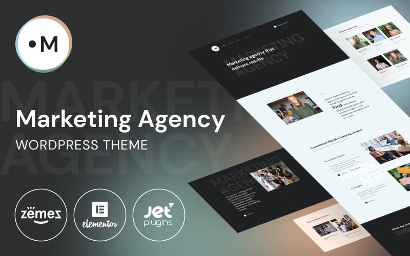 Marketing Agency -  Advertising Services WordPress Theme for Digital Company Website
