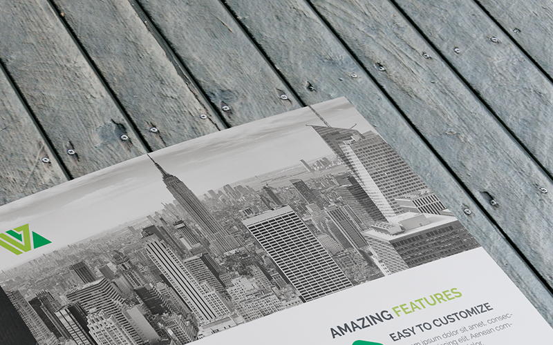 Download Фирменный стиль "Flyer Design - Corporate Identity Template" / Flyer Design - Corporate Identity Template - Фирменный стиль на тему графика print designer flyer business green black white professional modern design graphic official standard creative simple web logo flyer blue magagine