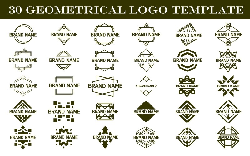 Download Шаблон логотипа "30 geometrical Logo Template" / 30 geometrical Logo Template - Шаблон логотипа на тему графика bundle,bundles,template,brand,geometrical,luxury,lux,fancy,cute,cool,company,app,good,art,photo,wedding,retro,simple,minimal