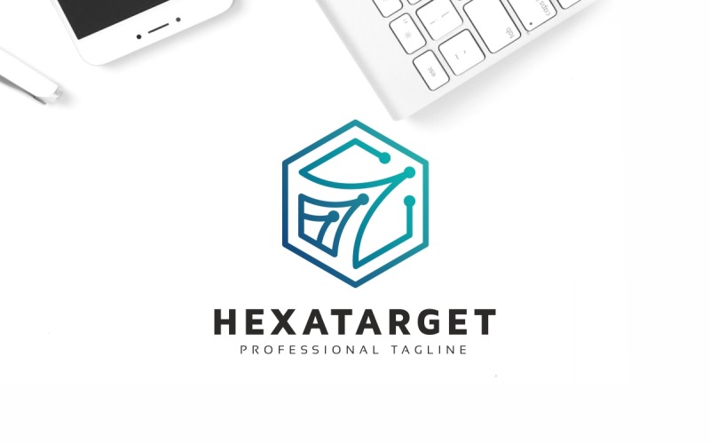 Download Шаблон логотипа "Hexagon Target Logo Template" / Hexagon Target Logo Template - Шаблон логотипа на тему графика agency,box,consult,consulting,cube,finance,finances,financial,advisor,firm,fund,funds,gain,goal,graph,hexagon,increase,invest,investment,management,market,marketing,professional,results,studi