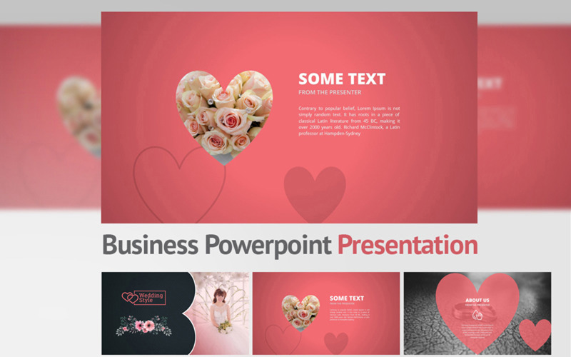 婚礼风格PowerPoint模板