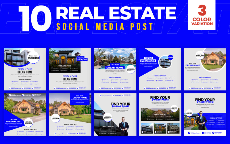 Immobilien 10 Social Media Vorlage