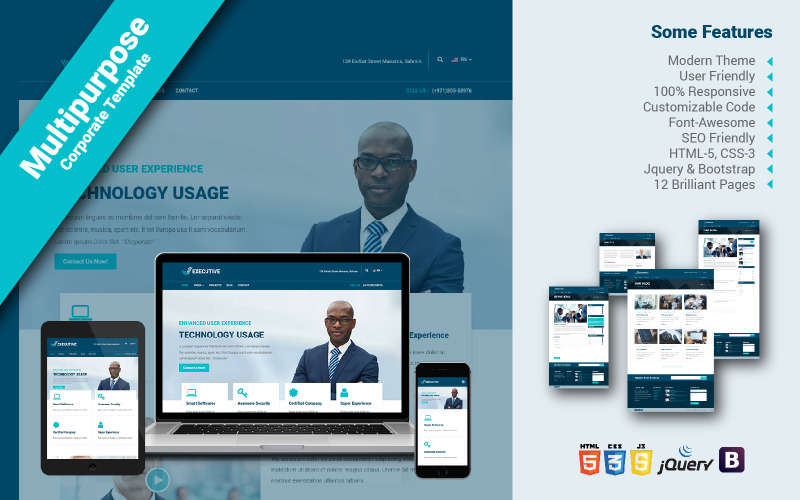 Multipurpose Corporate Executive Website Template