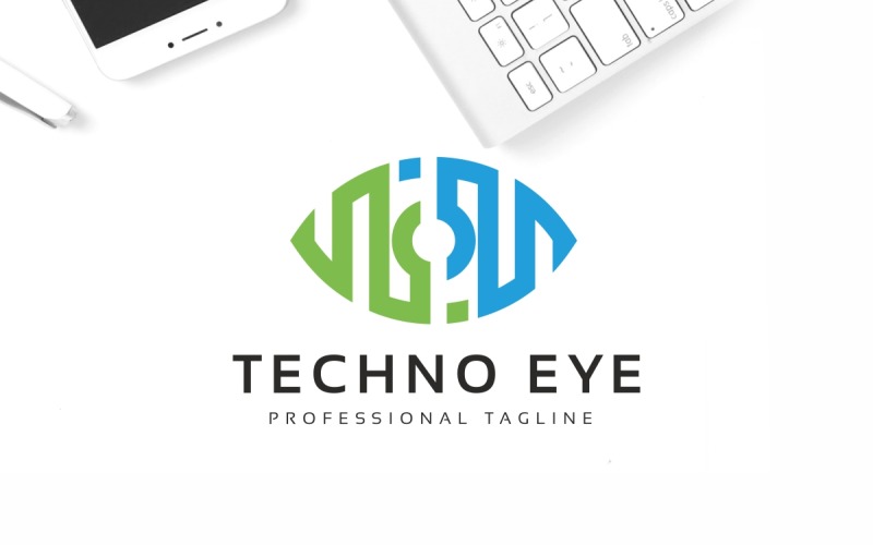 Techno Eye Logo Şablonu