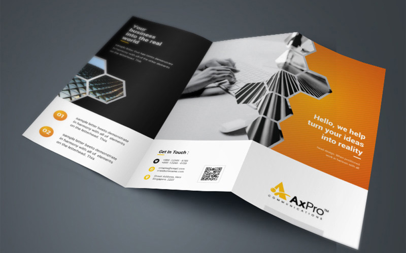 Brochure aziendale TriFold - Modello di identità aziendale
