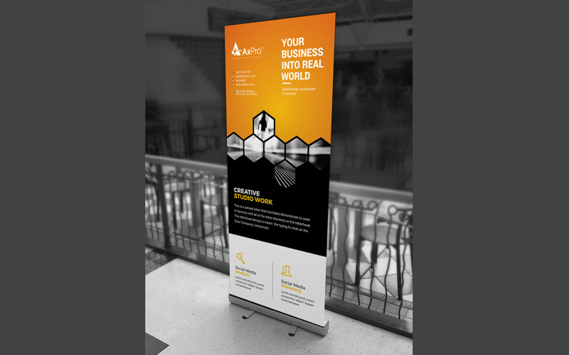 Download Фирменный стиль "Business Rollup Banner - Corporate Identity Template" / Business Rollup Banner - Corporate Identity Template - Фирменный стиль на тему графика rollup,roll-up,roll,up,outdoor,stand,advertisement,ads,advertise,promote,promotion,fashion,sale,offer,discount,corporate,service,product,banner,business