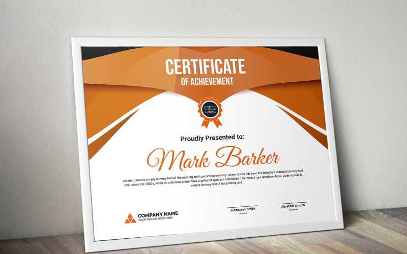 Download Шаблон сертификата "Curvy Certificate Template" / Curvy Certificate Template - Шаблон сертификата на тему графика certificate,corporate,decorative,diploma,elegant,excellence,frame,graduation,green,modern,multicolor,ornament,ornaments,paper,print,ready,template,professional,red,simple