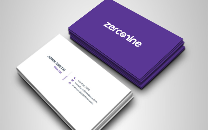 Deep Purple Accent Business Card - Corporate Identity Template