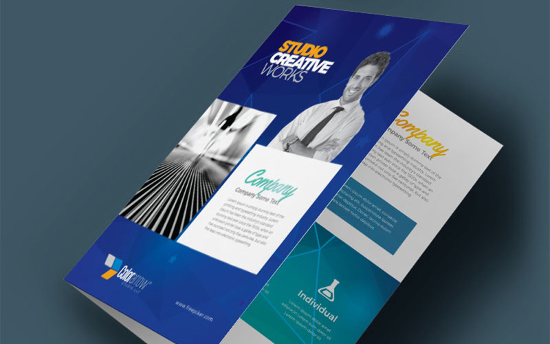 Download Фирменный стиль "Egyptian Blue BiFold Brochure With Building Elements" / Egyptian Blue BiFold Brochure With Building Elements - Фирменный стиль на тему графика creative,design,green,black,template,bifold,brochure,business,bifold,corporate,professional,brochure-design,corporate,clean,bifold-brochure,vector-brochure,indesign,print,inspiration,minimal