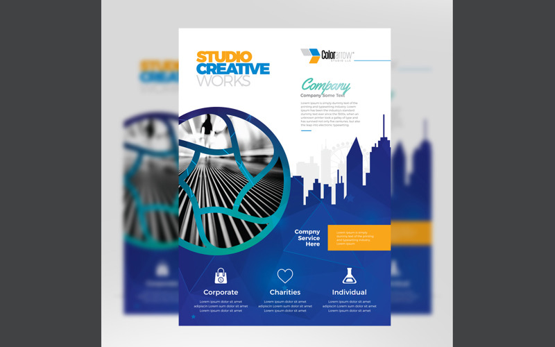 Download Фирменный стиль "Egyptian Blue Flyer With Building Elements - Corporate Identity Template" / Egyptian Blue Flyer With Building Elements - Corporate Identity Template - Фирменный стиль на тему графика creative,template,flyer-design,design,poster,flyer,corporate,business,concept,modern,layout,print,abstract,promotion,product,promote,advertise,sale,production,leaflet