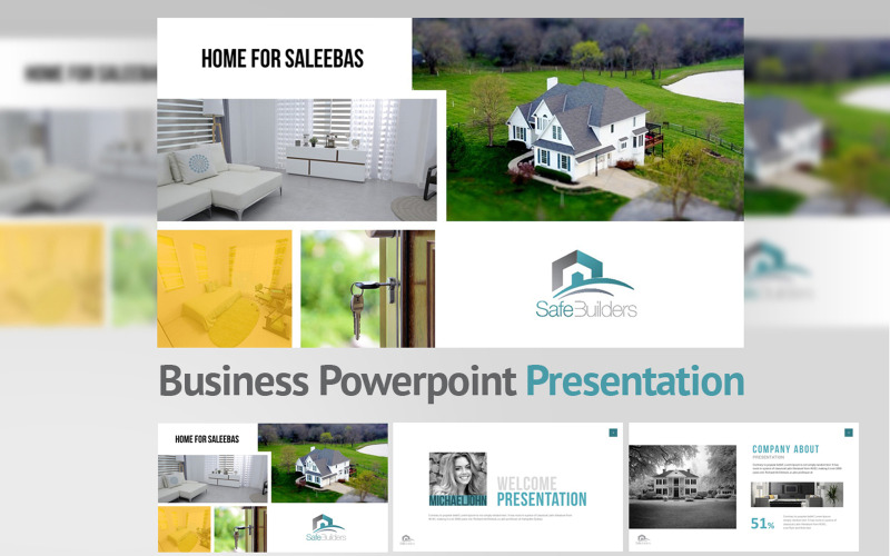 Modelo de PowerPoint para Construtores Seguros