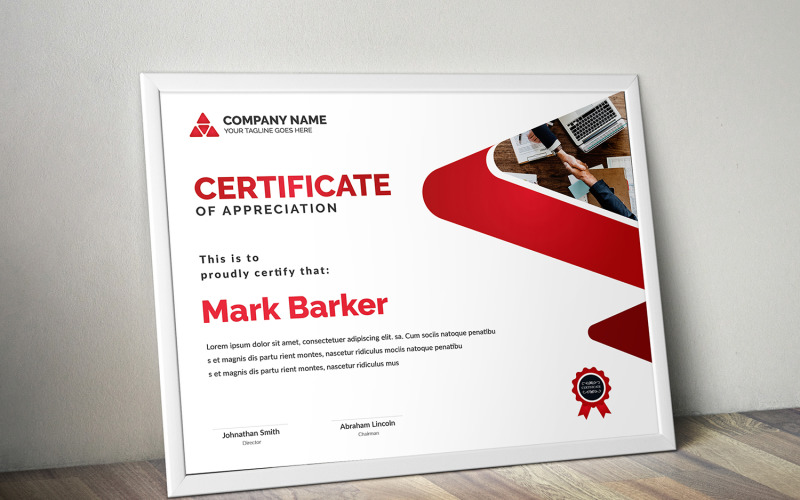 Download Шаблон сертификата "Modern Certificate Template" / Modern Certificate Template - Шаблон сертификата на тему графика certificate,corporate,decorative,diploma,elegant,excellence,frame,graduation,green,modern,multicolor,ornament,ornaments,paper,print,ready,template,professional,red,simple