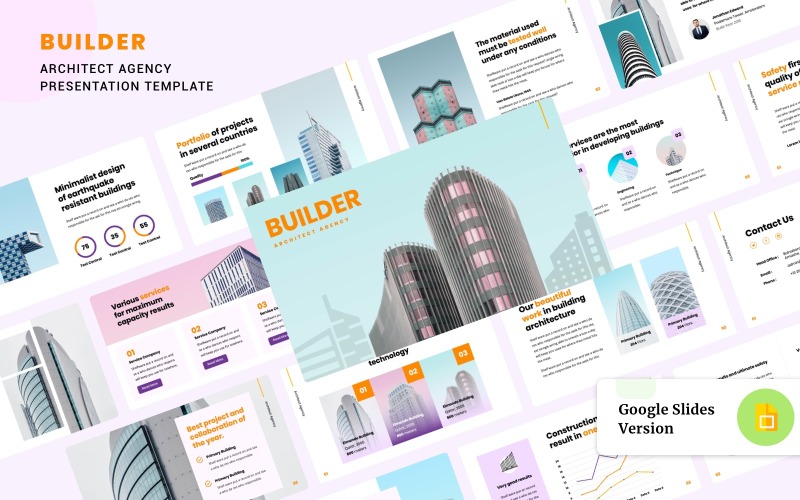 СТРОИТЕЛЬ - Архитектурное агентство Google Slides