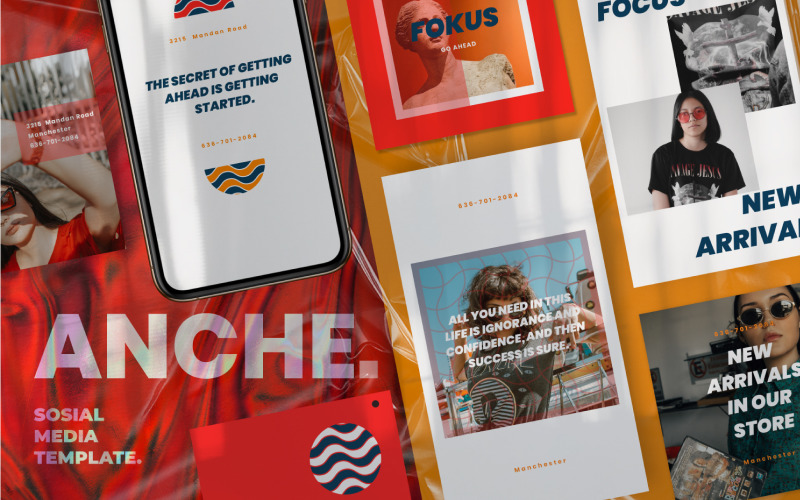 Download Шаблон для соцсетей "Anche Social Media Template" / Anche Social Media Template - Шаблон для соцсетей на тему графика social,media,template,instagram,stories,snapgram,instastory,hype,minimal,fashion,brand,marketing,sale,clean,banner,marketing,multipurpose,page,promotion,retargetingundefined