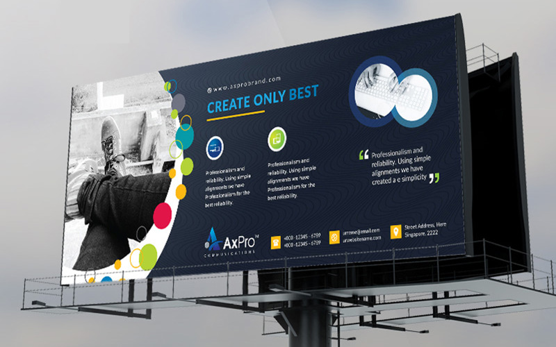 Download Фирменный стиль "Axpro Brand Billboard Banner - Corporate Identity Template" / Axpro Brand Billboard Banner - Corporate Identity Template - Фирменный стиль на тему графика creative,template,billboard,banner,business,clean,banner,lighting-board,promotion,product,sale,offer,road,outdoor,concept,design,modern,abstract,corporate,editable