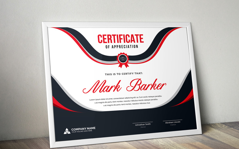 Download Шаблон сертификата "Curvy Certificate Template" / Curvy Certificate Template - Шаблон сертификата на тему графика certificate,corporate,decorative,diploma,elegant,excellence,frame,graduation,green,modern,multicolor,ornament,ornaments,paper,print,ready,template,professional,red,simple