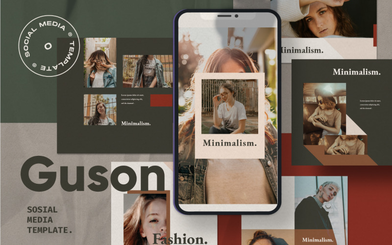 Download Шаблон для соцсетей "Guson Social Media Template" / Guson Social Media Template - Шаблон для соцсетей на тему графика social,media,template,instagram,stories,snapgram,instastory,hype,minimal,fashion,brand,marketing,sale,clean,banner,marketing,multipurpose,page,promotion,retargetingundefined