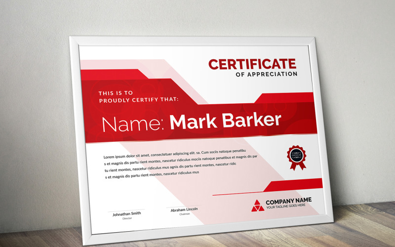 Download Шаблон сертификата "Modern Certificate Template" / Modern Certificate Template - Шаблон сертификата на тему графика certificate,corporate,decorative,diploma,elegant,excellence,frame,graduation,green,modern,multicolor,ornament,ornaments,paper,print,ready,template,professional,red,simple