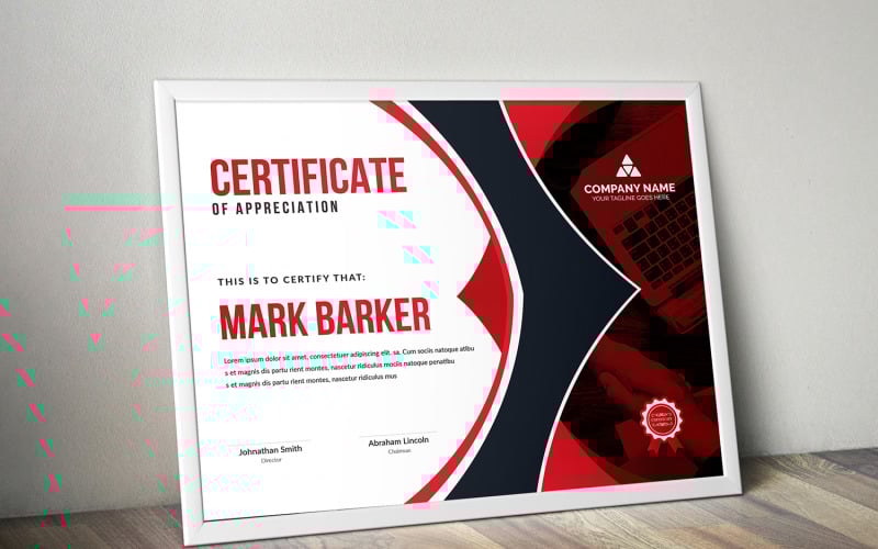 Download Шаблон сертификата "Modern Certificate Template" / Modern Certificate Template - Шаблон сертификата на тему графика certificate,corporate,decorative,diploma,elegant,excellence,frame,graduation,green,modern,multicolor,ornament,ornaments,paper,print,ready,template,professional,red,simple