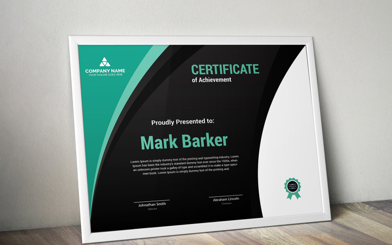 Download Шаблон сертификата "Modern Certificate Template" / Modern Certificate Template - Шаблон сертификата на тему графика certificate,corporate,decorative,diploma,elegant,excellence,frame,graduation,green,modern,multicolor,ornament,ornaments,paper,print,ready,template,professional,red,simple
