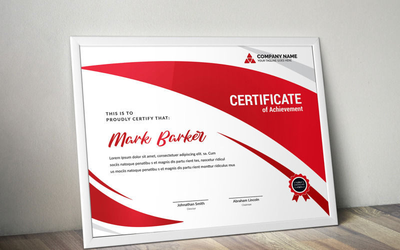 Download Шаблон сертификата "Modern Certificate Template" / Modern Certificate Template - Шаблон сертификата на тему графика certificate,corporate,decorative,diploma,elegant,excellence,frame,graduation,green,modern,multicolor,ornament,ornaments,paper,print,ready,template,professional,red,simple