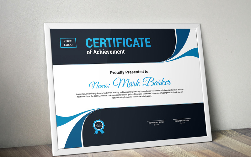 Download Шаблон сертификата "Modern Certificate Template" / Modern Certificate Template - Шаблон сертификата на тему графика certificate,corporate,decorative,diploma,elegant,excellence,frame,graduation,green,modern,multicolor,ornament,ornaments,paper,print,ready,template,professional,red,simple