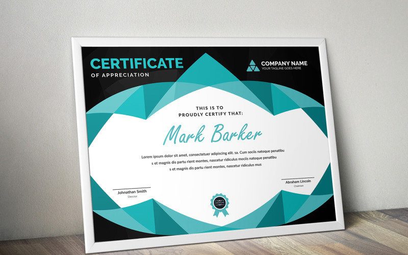 Modern Poly Certificate Template