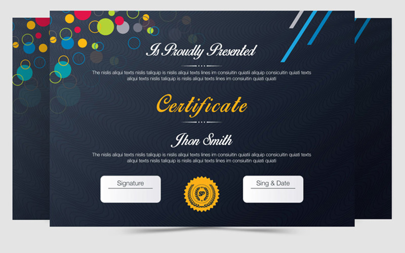 Шаблон сертификата фирменного дизайна Axpro