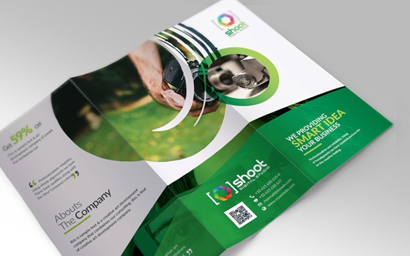 Download Фирменный стиль "Shoot Studio Trifold Brochure - Corporate Identity Template" / Shoot Studio Trifold Brochure - Corporate Identity Template - Фирменный стиль на тему графика trifold,brochure,business,design,clean,folded,product,promotion,promote,portfolio,creative,template,concept,layout,cover,company,abstract,publication,busine,ss