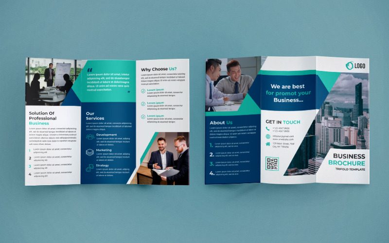 Download Фирменный стиль "Trifold Brochure Design - Corporate Identity Template" / Trifold Brochure Design - Corporate Identity Template - Фирменный стиль на тему графика corporate,business,agency,brochure,trifold,tri-fold,trifoldbrochure,marketing,company,tri,brochuredesign,a4,a4brochure,print-ready,psd,template,professional,internet,creative,usletter