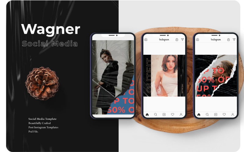 Download Шаблон для соцсетей "Wagner Social Media Template" / Wagner Social Media Template - Шаблон для соцсетей на тему графика social,media,template,instagram,stories,snapgram,instastory,hype,minimal,fashion,brand,marketing,sale,clean,banner,marketing,multipurpose,page,promotion,retargetingundefined