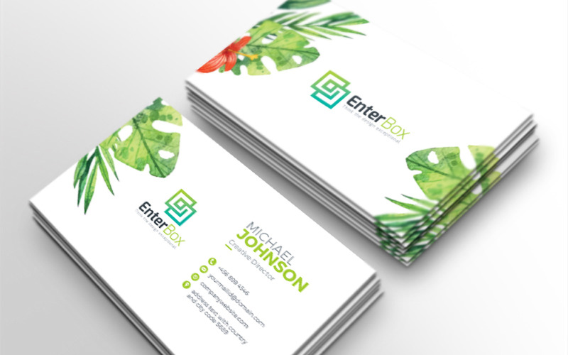 WaterColor Business Card Design - šablona Corporate Identity