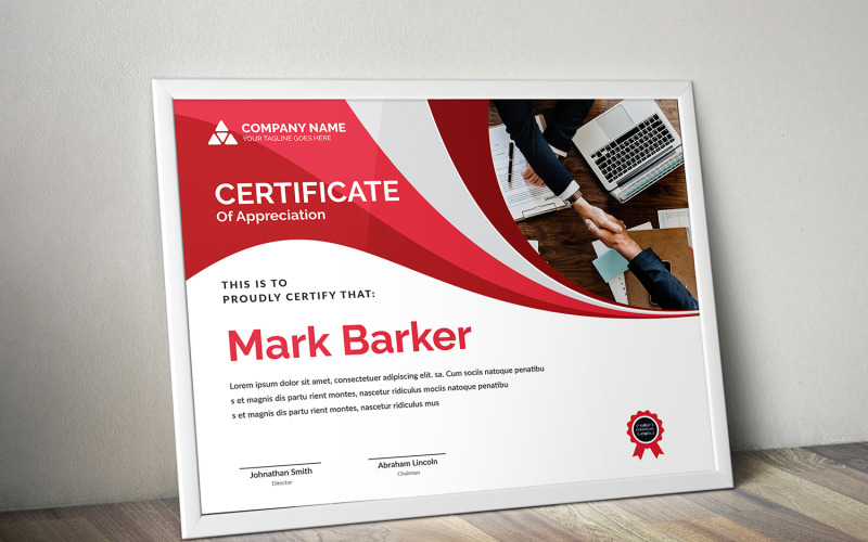 Download Шаблон сертификата "Wavy Modern Certificate Template" / Wavy Modern Certificate Template - Шаблон сертификата на тему графика certificate,corporate,decorative,diploma,elegant,excellence,frame,graduation,green,modern,multicolor,ornament,ornaments,paper,print,ready,template,professional,red,simple