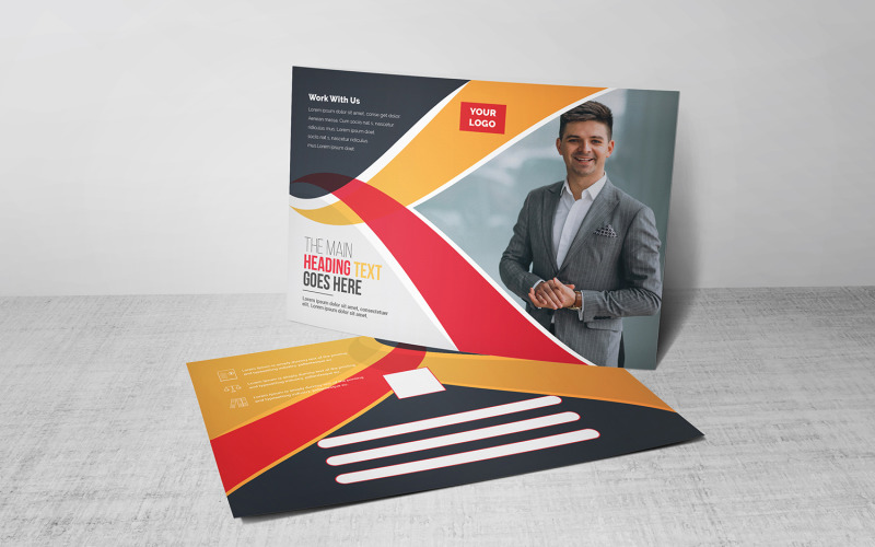 Download Фирменный стиль "Colorful Modern Postcard - Corporate Identity Template" / Colorful Modern Postcard - Corporate Identity Template - Фирменный стиль на тему графика blue,design,flyer,graphic,green,landscape,modern,official,print,ready,professional,simple,standard,web,white