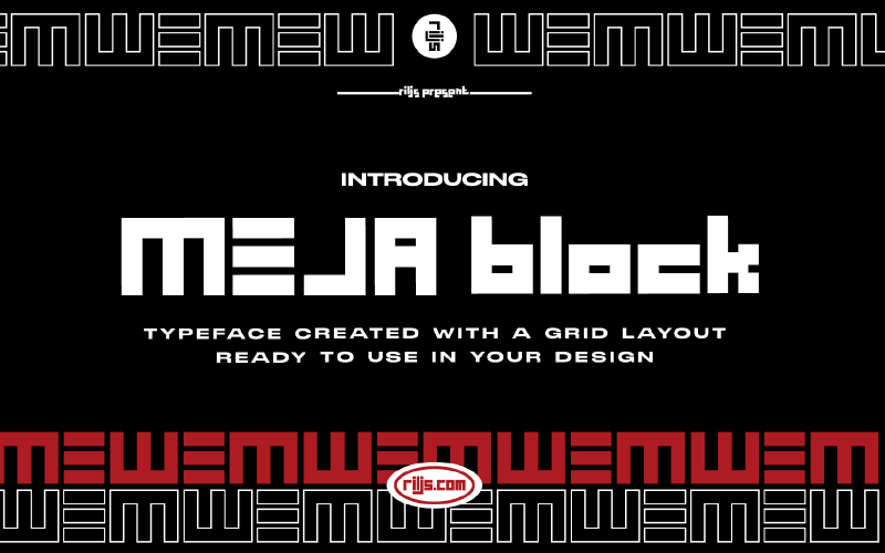MEJA Block Písmo