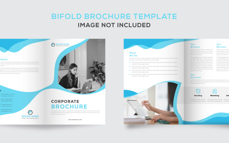 Download Фирменный стиль "Modern Bi-fold Brochure - Corporate Identity Template" / Modern Bi-fold Brochure - Corporate Identity Template - Фирменный стиль на тему графика bi-fold,brochure,design,company,corporate,business,modern,template,layout,print,profild,page,creative,abstract