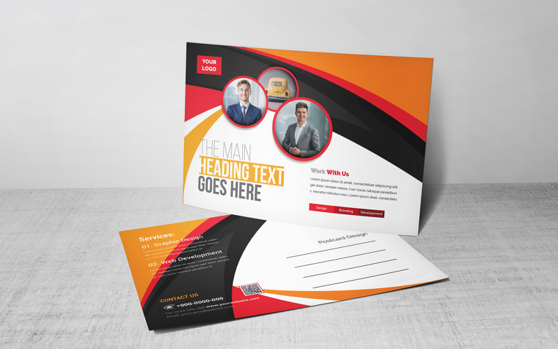 Download Фирменный стиль "Modern Colorful Postcard - Corporate Identity Template" / Modern Colorful Postcard - Corporate Identity Template - Фирменный стиль на тему графика blue,design,flyer,graphic,green,landscape,modern,official,print,ready,professional,simple,standard,web,white