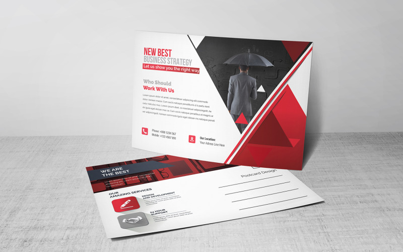 Download Фирменный стиль "Modern Geometric Postcard - Corporate Identity Template" / Modern Geometric Postcard - Corporate Identity Template - Фирменный стиль на тему графика blue,design,flyer,graphic,green,landscape,modern,official,print,ready,professional,simple,standard,web,white