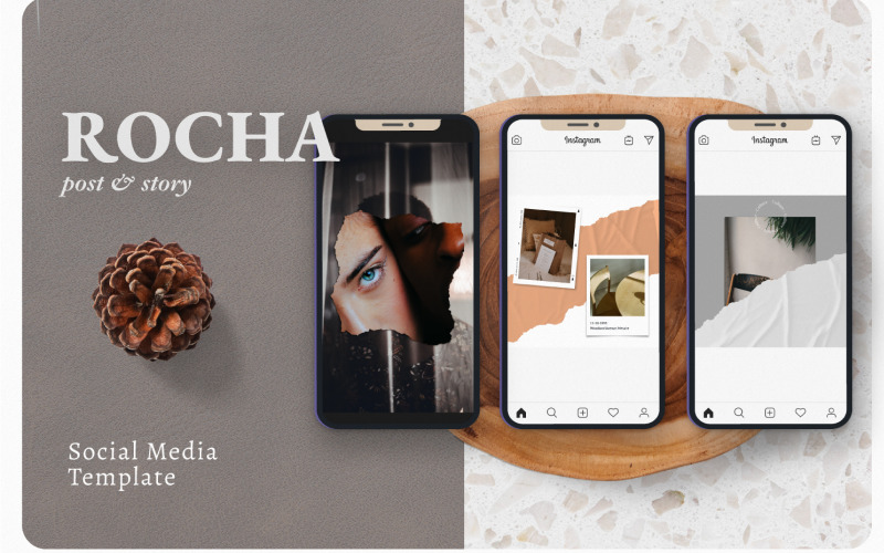 Download Шаблон для соцсетей "Rocha Social Media Template" / Rocha Social Media Template - Шаблон для соцсетей на тему графика social,media,template,instagram,stories,snapgram,instastory,hype,minimal,fashion,brand,marketing,sale,clean,banner,marketing,multipurpose,page,promotion,retargetingundefined