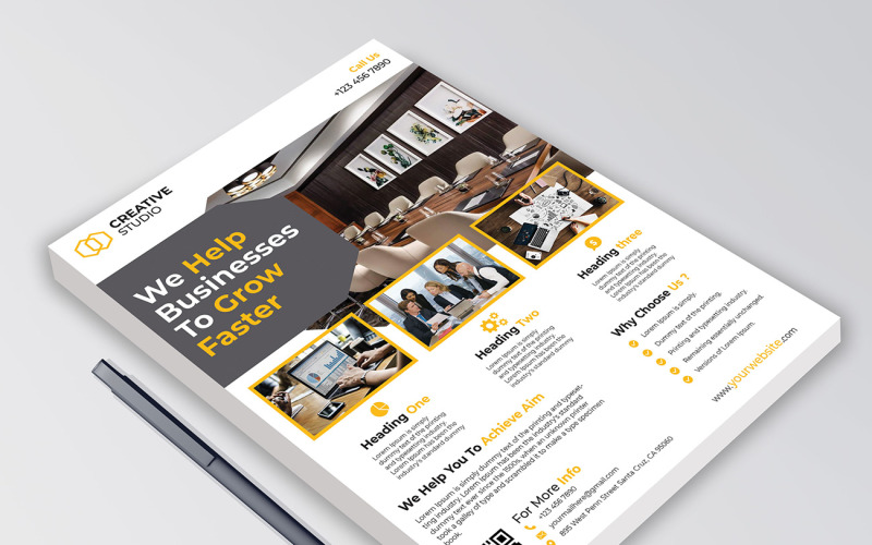 Download Фирменный стиль "Business Flyer - Corporate Identity Template" / Business Flyer - Corporate Identity Template - Фирменный стиль на тему графика corporate,flyer,business,promotional,advertisment,template,design,print,brand