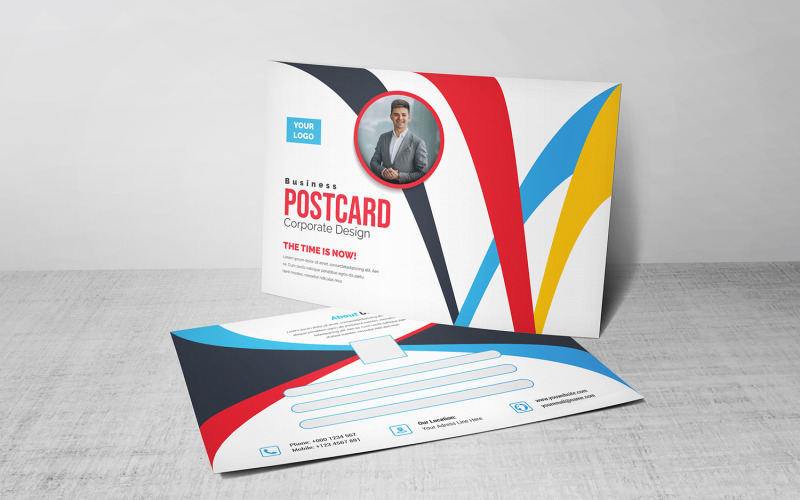 Download Фирменный стиль "Colorful Postcard - Corporate Identity Template" / Colorful Postcard - Corporate Identity Template - Фирменный стиль на тему графика blue,design,flyer,graphic,green,landscape,modern,official,print,ready,professional,simple,standard,web,white