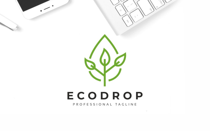 Download Шаблон логотипа "Eco Drop Logo Template" / Eco Drop Logo Template - Шаблон логотипа на тему графика aqua,aquatic,bio,clean,water,drinking,drop,eco,energy,environment,environmental,foil,fuel,logo,green,health,healthy,identity,leaf,medical