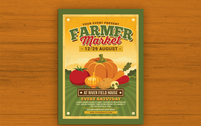 Farmers Market Festival - Modèle d'identité d'entreprise