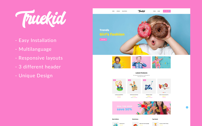 Gts Truekid — responsywny motyw Shopify