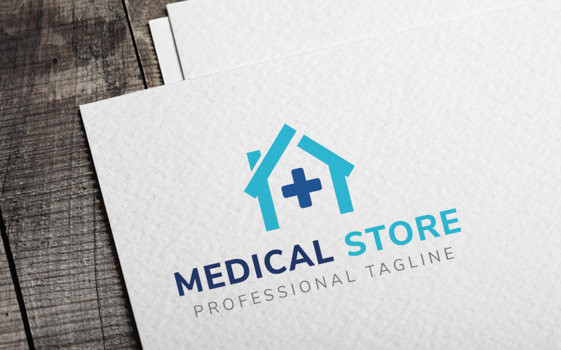 Modèle de logo de magasin médical